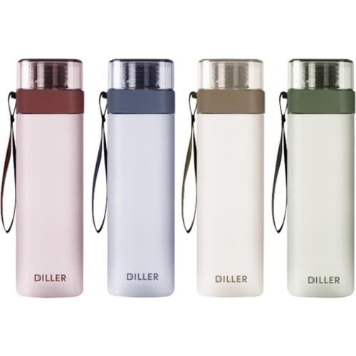 Drinking Bottle Easy to Clean Portable Handle Square Shape Leakproof Office Water Bottle for Outdoor