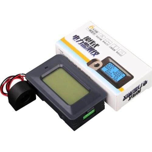 Digital AC Voltage Meter 100A/20A 110~250V Energy Meter Voltmeter Ammeter LCD Panel Monitor Power Meter Hz tester