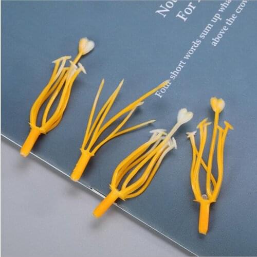 10pcs 5cm Plastic Tiger Orchid Stamen Artificial Flower Material Home Decoration Water Plant Accessories Wedding DIY Decoration