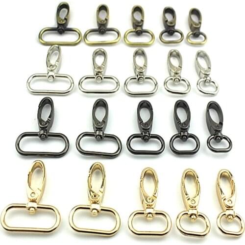 70 pcs 1" Antique Brass Snap Hooks - Purse Hardware