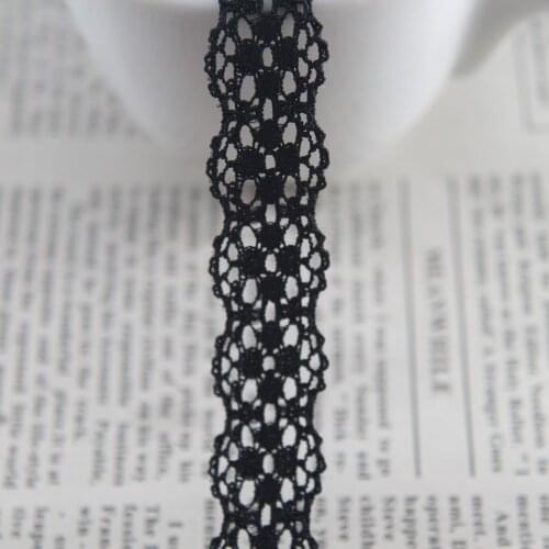 50 yards/lot 13mm width black elastic Lace trim DIY headband sewing/garment/clothes accessories