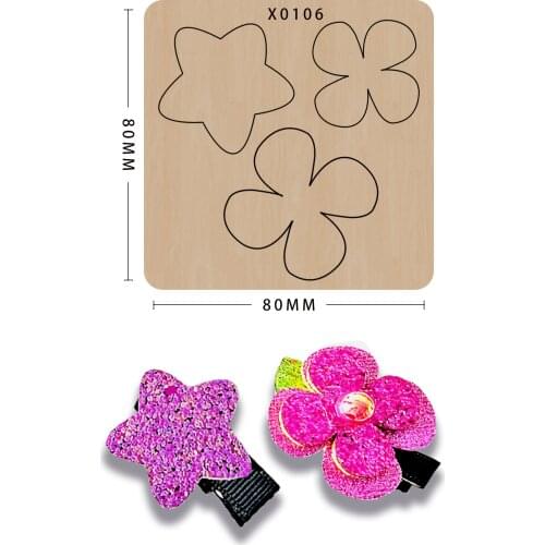 Knife mold Hairpin decoration Making Decor Supplies Dies Template star Handmade flower Suitable for sizzix big shot machines