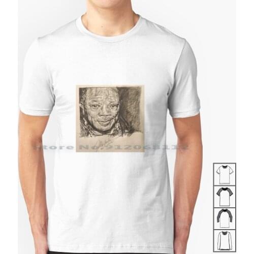 Quincy Jones T Shirt 100% Cotton Quincyjones Portrait Music Industry Hollywood Africanamerican Billyjackson Chicago Artist