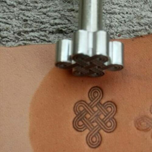 Chinese classic knot pattern classic handmade leather engraved carving tool,high grade leather craft stamping molding tool