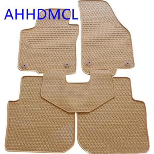 Car Rubber Floor Mats Anti Slip Mat Carpets Feet Pad For Passat B7 2011 2012 2013 2014 2015 2016 2017 Left Hand Drive