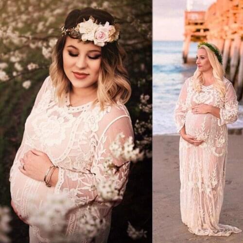 Lace Maxi Dresses For Pregnant Women Clothes Pregnancy Dresses Maternity Dresses For Photo Shoot Maternity Photography Props