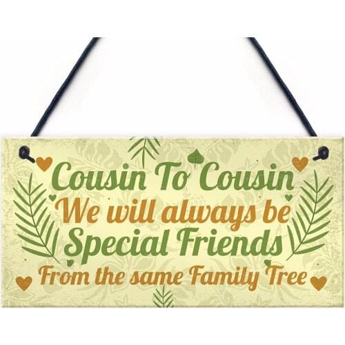 Meijiafei Birthday For Cousin Special Family Plaque Best Friend Friendship Keepsake 10" X 5"