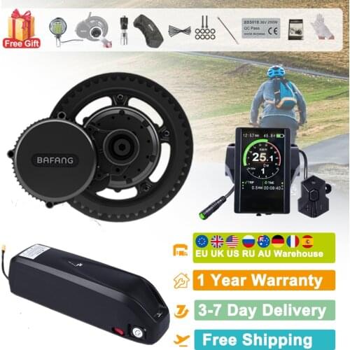 48V 750W Bafang BBS02B Mid Drive ebike Motor Electric Bike Conversion Kit with 12Ah 17.5Ah 52V 14Ah Bicycle Battery Samsung Cell