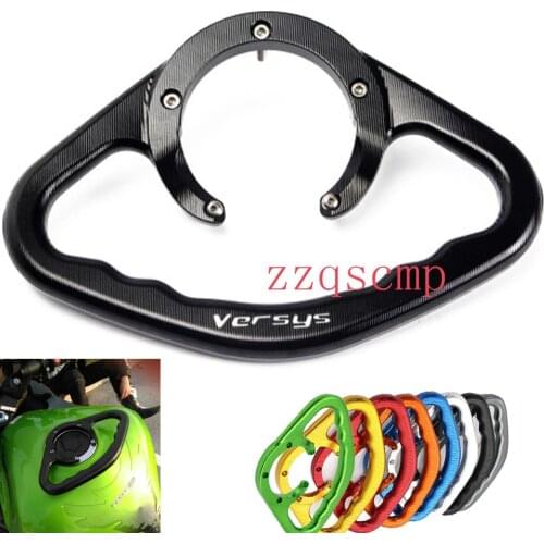 For KAWASAKI Versys 650 Versys1000 ZZR1400 Accessories Passenger Handgrips Hand Grip Tank Grab Bar Handles Armrest Green logo