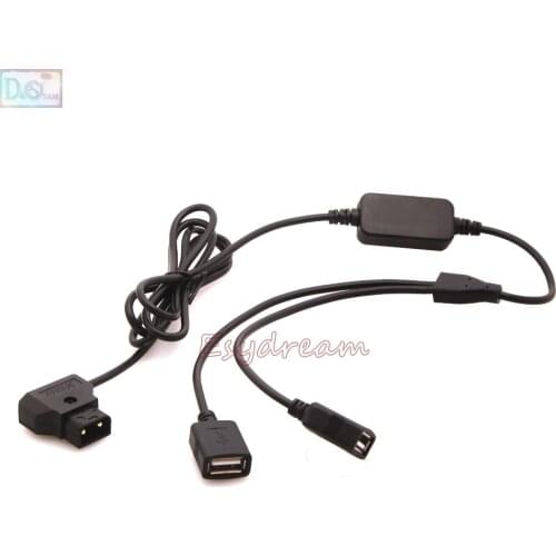 New P-Tap D-Tap PowerTap 14.8v Battery to Two Female USB 5v 2A DC Power Adapter