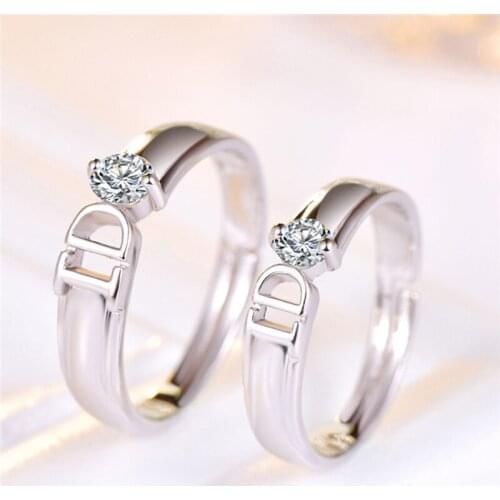 Personalized Stainless Steel ID Couples Rings 2pcs/pair