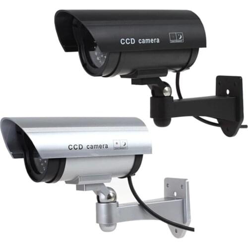 Fake Dummy Camera Bullet Waterproof Outdoor Indoor Monitor Emulational Security CCTV Surveillance Camera With Flashing Red LED