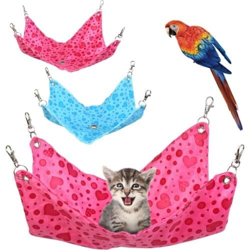 Pet Dogs Cats Hamster Guinea Rabbit Cage Hanging Bed Pad Mat Hamsters Pet Sleeping Hammock Small Animel House Platform