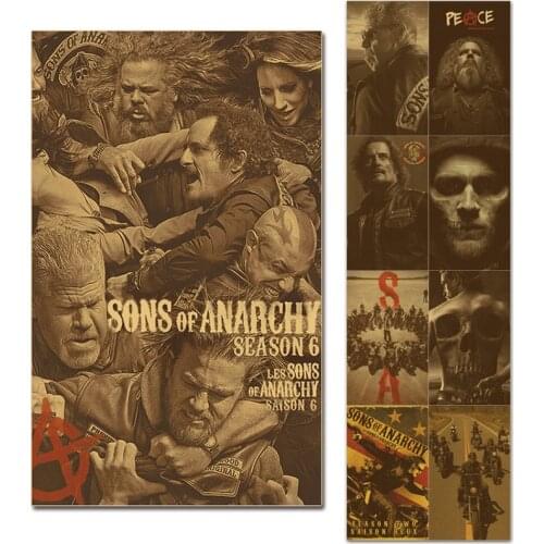 TV Series SOA Poster Home Decor Paper Wall Posters MC Anarchy Samcro Gang Jax Clay Bobby Tig Juice Bar Room Decoration Print Art