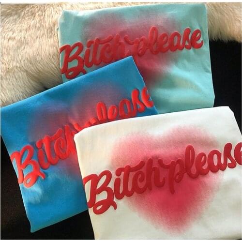 Love Print Couple T-Shirt Summer Cute Loose Cotton Tees Japan Wave Cool Girl High Streetwear Casual