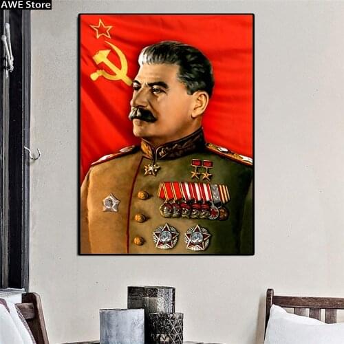 Stalin Leninist Canvas Prints Picture Modular Paintings For Living Room Poster On The Wall Home Decoration