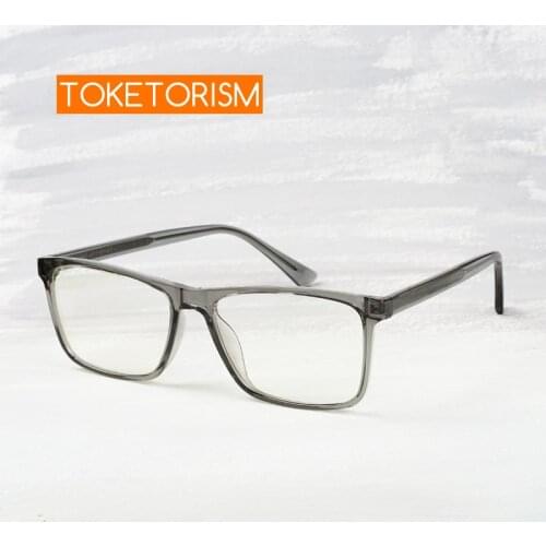 Toketorism Rectangle Vintage Blue Light Blocking Glasses for Men Women Quality Optical Frame