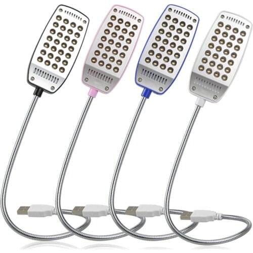 28 LED Super Bright Flexible Reading Lamp USB LED Eye Protection Notebook Computer Mini Portable Night Light PC Laptops Lighting