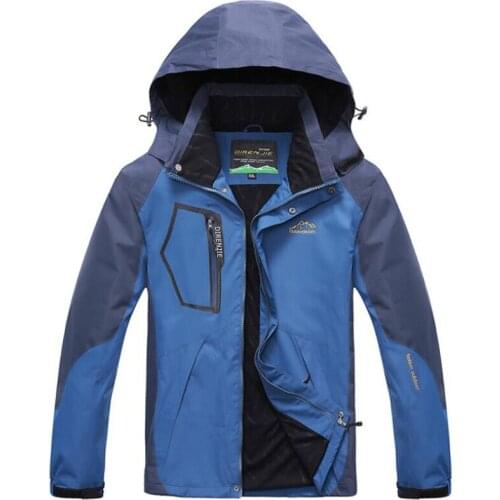 Brand New Jacket Men Waterproof Windproof Hood Breathable mens jackets and coats Windbreaker Coat Plus Size 5XL Fleece Clothes