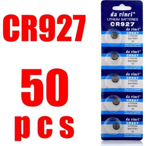 YCDC 10Pcs 3V Lithium Coin Cells Button Battery CR927 DL927 BR927 KCR927 5011LC 927 Watch Replacement Batteries Single Use