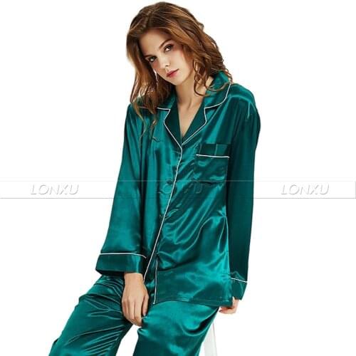 Womens Silk Satin Pajamas Set Pajama Pyjamas Set Sleepwear Loungewear XS S M L XL 2XL 3XL__Gifts