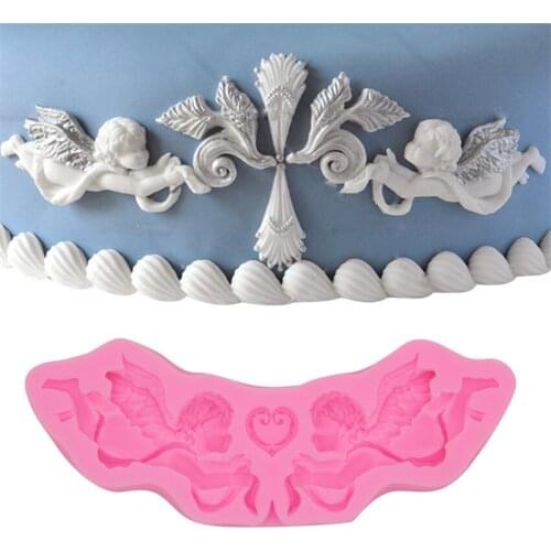 15.5*4*1CM DIY Sugar Craft Cake Cupid Petal Cake Silicone Mold Fondant Mold Cake Decorating Tools Gum Paste Mold