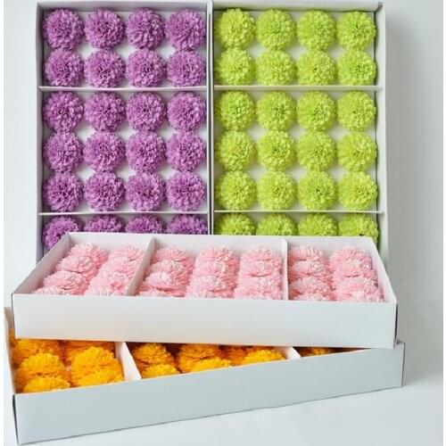 28pcs 5cm Ping Pong Chrysanthemum Soap Flower Head Artificial Flowers DIY Flower Bouquet Material Wedding Valentine Gifts
