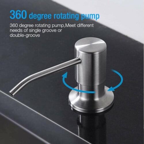300ML Soap Bottle Kitchen Sink Soap Dispenser Stainless Steel Pressing Head Portable Installation Sink home Bathroom Products