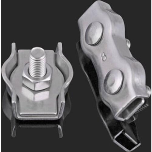 304 stainless steel wire rope single clip double clip decorative clip wire rope chuck brake wire clip M2-M10