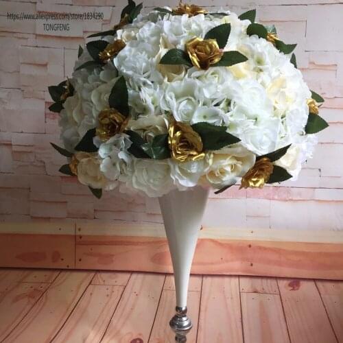 50CM 2pcs/lot wedding flower wall Artificial silk rose flowers wedding table flowers Table centerpiece flower balls TONGFENG