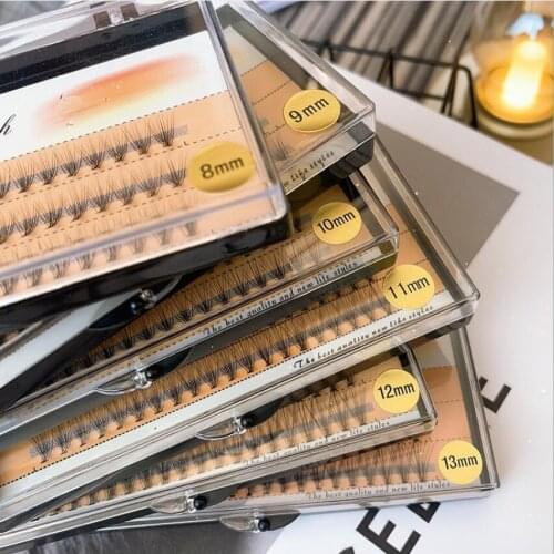 60 Cluster Per Box Individual Eyelashes 0.07 Thick Cluster Eyelash Extension 10D Volume Lashes Natural False Eyelashes Wholesale
