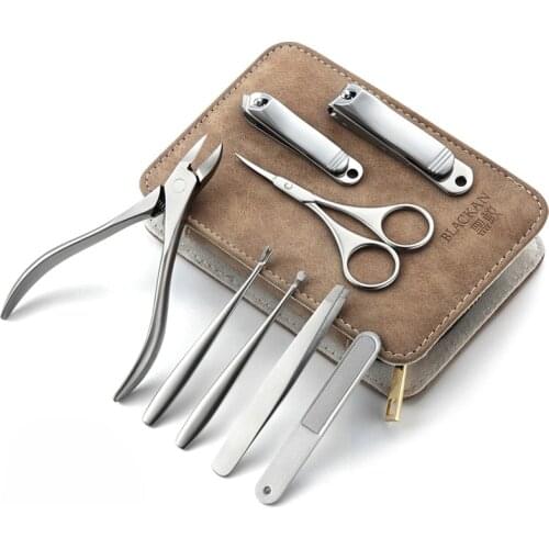 8pcs Stainless Steel Thick Nail Clippers Set Nail Cutter Toenail Nail File Trimmer Manicure Tool High Quality Nail Clipper Kit