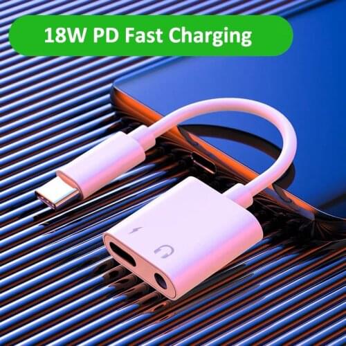 3A PD Fast Charging USB Type C to 3.5mm Jack AUX Headphone Adapter DAC Type c to USB C for Samsung S21 iPad Pro Pixel 5 HTC U12