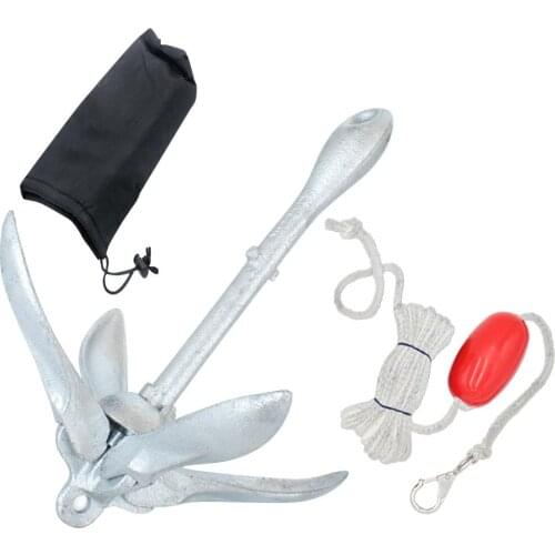 Anti-corrosion Folding Grapnel Anchor Boat Anchor 7m Rope Metal Claw Grapnel Anchor For Outdoor Kayak Canoes SUP Paddle Board