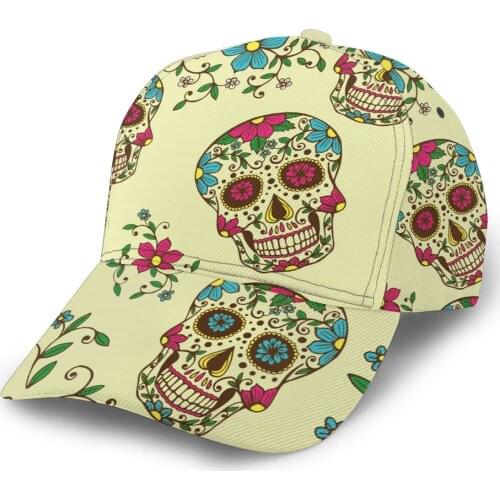CINESSD Sugar Skull Pattern Baseball Cap women men snapback caps Classic Style hat Casual Sport Outdoor cap