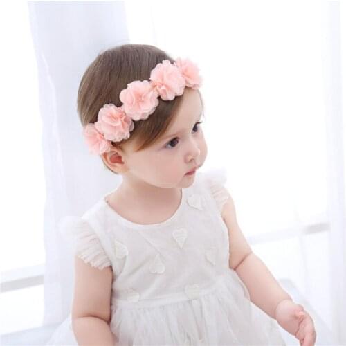New Childrens Seven-Color Flower Headband Cloth Girls Boys Hair Bands for Children Photo Props Baby Accessories for Newborn