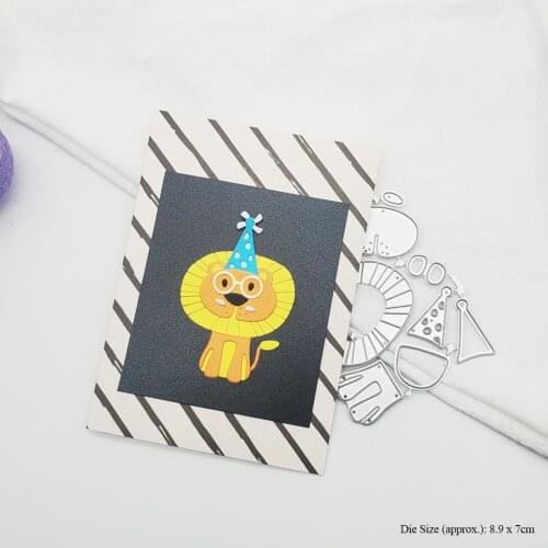 Cartoon Lion Metal Cutting Dies for DIY Scrapbooking Album Cardmaking Decorative Embossing Making Greeting Card Photo Craft Gift