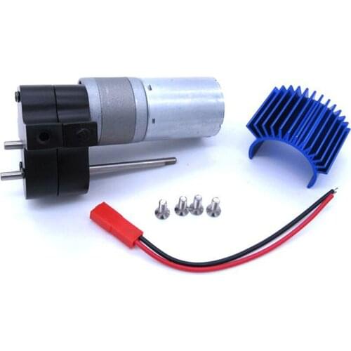For WPL B14 B24 C14 RC Car Transfer Gearbox with 370 Reduction Motor Universal Metal Upgrade Parts