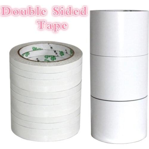 12M White Strong Double Sided Adhesive Tape Paper Strong Ultra-thin High-adhesive Cotton Sealing Tape Double Sided Tape Home