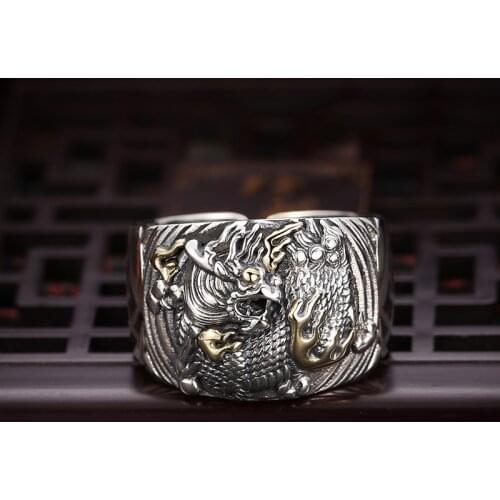 EDC 925 Silver Finger Ring Open-end Ring Opening Ring A Pendant Paracord Outdoor DIY Decorations EDC Tools