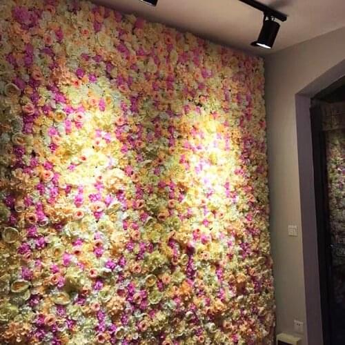 Artificial Flower Wall 60cm*40cm Peony Rose Hydrangea Wedding Party Decoration DIY Christmas Decor Background Wall Accessories