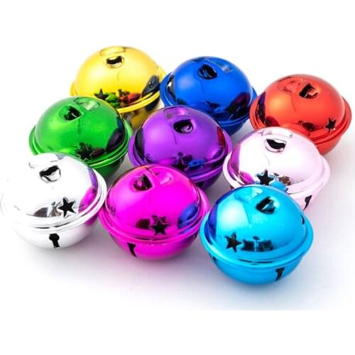 10Pcs Five-Point Star Christmas Bells Mini Creative Shiny Rattle Bells Handmade 4cm Bell DIY Crafts Handmade Accessories