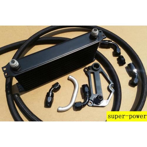 10 rows an10 outlet trust style for VW volkswagen mk5 mk6 gti audi s3 ea888 EA113 dsg transmission oil cooler oilcooler kits