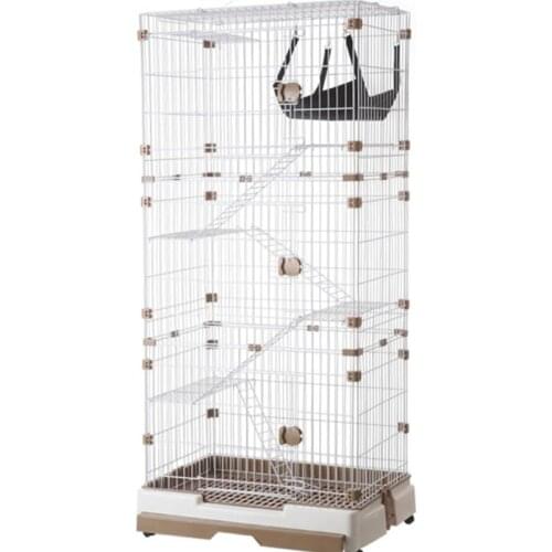 Easy-to-clean cats cage with large three-layer indoor big space cat house iron luxury home pet supplies