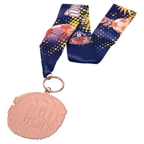 Custom Medal high quality custom metal Rose Gold medals cheap Engraving sports Medal with ribbons