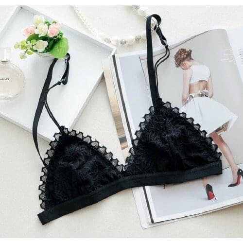 Fashion strappy lace upper boobs sexy French strapless brassiere lace thin wrap girdle women push up bra modis bralette lingerie