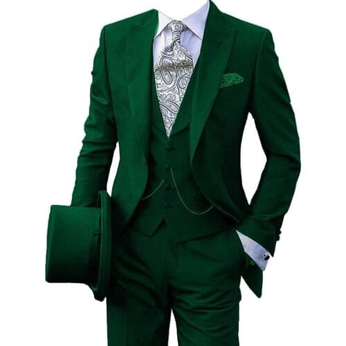 Men' Wedding Business For Suit 3 Pieces Blazer Vest & Teousers And One Button Gr.S M L XL XXL XXXL XXXXL XXXXXL