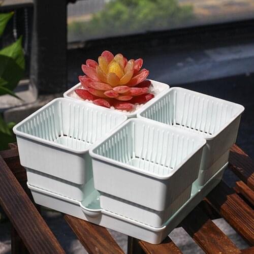 Flowerpot Kit Resin Nursery Pot Flower Container Breathable Propagation Succulent Planter Flowerpot Kit