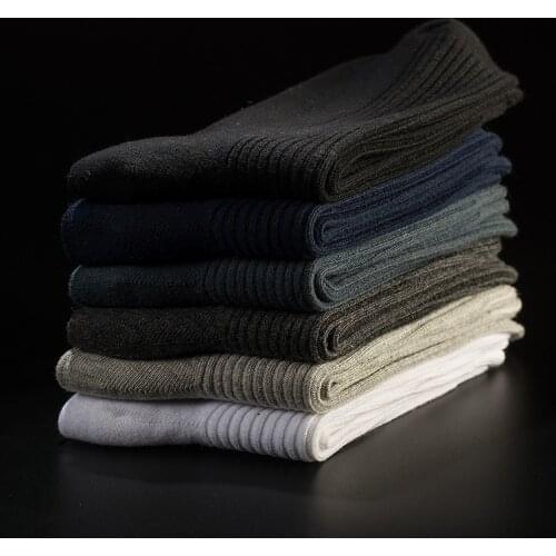 3 Pairs 1 Lot Cotton Men Socks High Quality Thicken Warm Business Socks Set Pack Black Autumn Winter For Male Thermal Calcetas