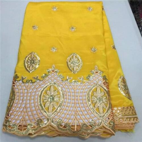 New Embroidery lovely flowers design Raw Silk George lace African Satin George Lace fabric for women dres
